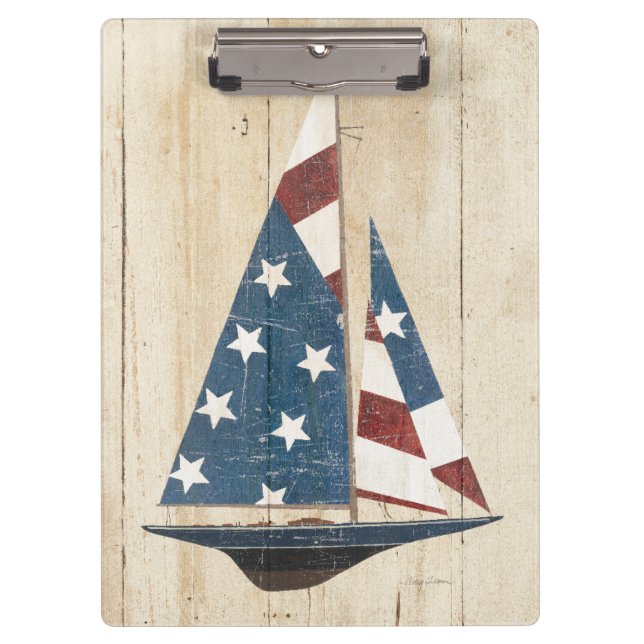 Carpeta De Pinza Velero con la bandera americana (Anverso)