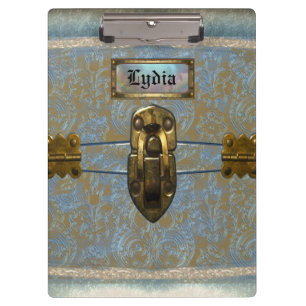 Carpeta De Pinza Velley Damask Hermoso Monograma