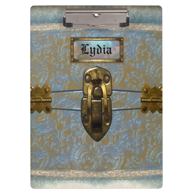 Carpeta De Pinza Velley Damask Hermoso Monograma (Anverso)