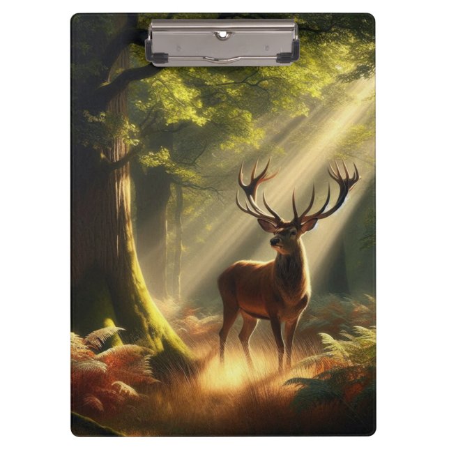 Carpeta De Pinza Venado en el bosque matutino (Anverso)