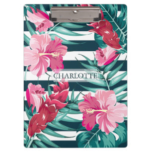 Carpeta De Pinza Verano exótico Monograma Banda floral