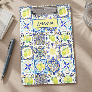 Carpeta De Pinza Verano siciliano cítrico Mediterráneo mayólica