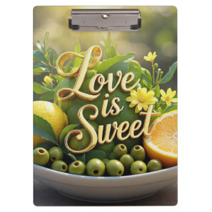 Carpeta De Pinza Verano soleado Lemones, aceitunas, rodajas de cítr