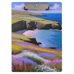 Carpeta De Pinza Verdant Cliffs y Azure Waves