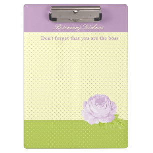 Carpeta De Pinza Verde amarillo Polkadots de la lavanda y subió