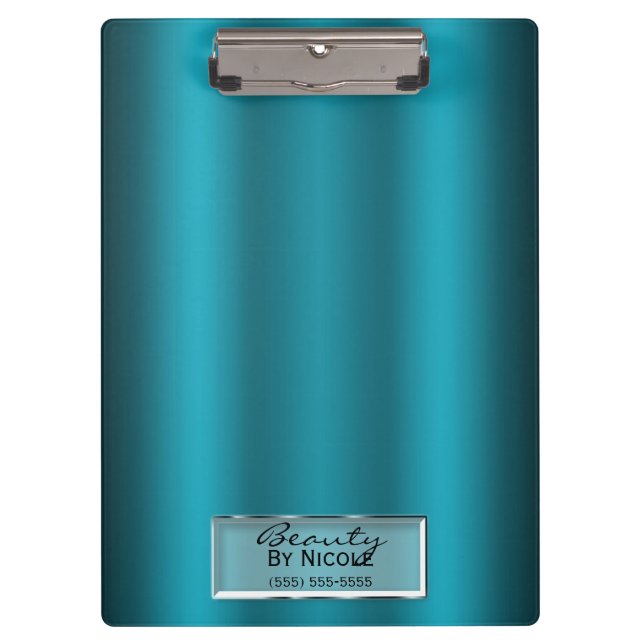 Carpeta De Pinza Verde azulado Aqua Shine Elegante Moda Glam Person (Anverso)