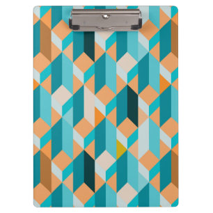 Carpeta De Pinza Verde azulado y naranja forma el modelo