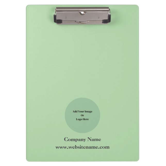 Carpeta De Pinza Verde claro personalizado simple Personalizado (Anverso)