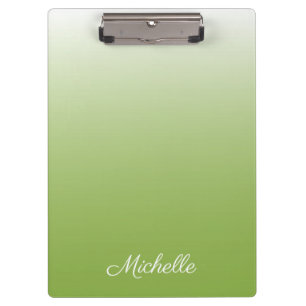 Carpeta De Pinza Verde gris degradado personalizado de color verde