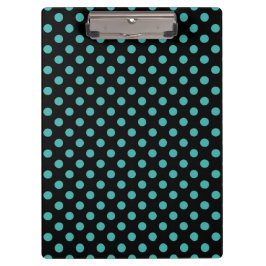 Carpeta De Pinza Verdigris Verde personalizable sobre lunares negro