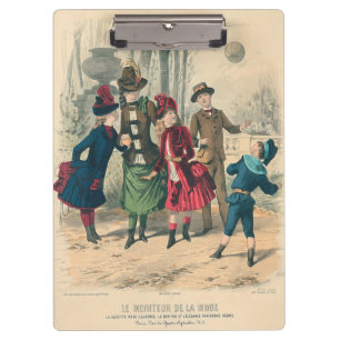 Carpeta De Pinza Vestido de niños victorianos jugar vintage antiguo