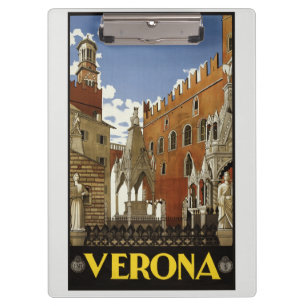 Carpeta De Pinza Viaje a Italia - Afiche de Verona Vintage