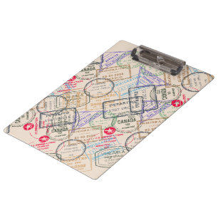 Carpeta De Pinza Viajes de sellos de pasaporte