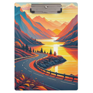 Carpeta De Pinza Viajes panorámicos por la sinuosa carretera, puest