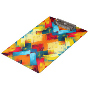 Carpeta De Pinza Vibes antiguas en colores: elegantes formas geomét
