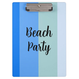 Carpeta De Pinza Vibes de playa, franjas azules