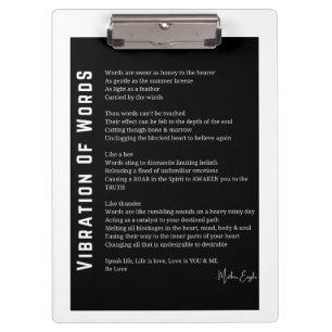 Carpeta De Pinza Vibración de las palabras despertar poema poster a