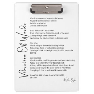 Carpeta De Pinza Vibración de las palabras despertar poema poster a