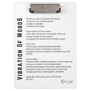 Carpeta De Pinza Vibración de las palabras despertar poema poster a