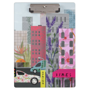 Carpeta De Pinza Vibraciones de la Ciudad de Primavera Arte Urban