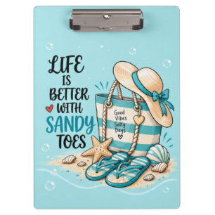 Carpeta De Pinza Vibraciones de Playa con Dedos de Arena