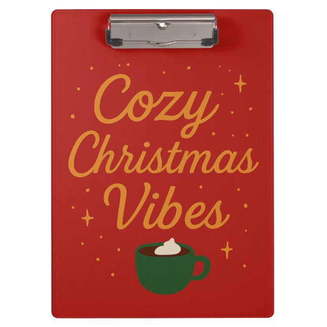 Carpeta De Pinza Vibraciones Navideñas Acogedoras (Anverso)