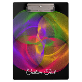 Carpeta De Pinza Vibrant Glossy Finish Geometric Clipboard