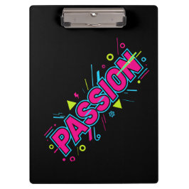 Carpeta De Pinza Vibrant Passion Typography - Retro 90s Pop Art Aes