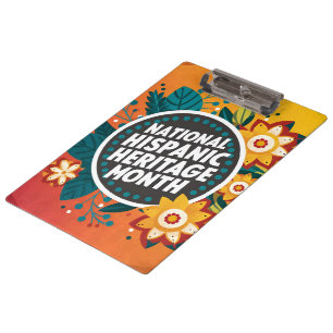 Carpeta De Pinza Vibrante Mes del Patrimonio Nacional Hispano