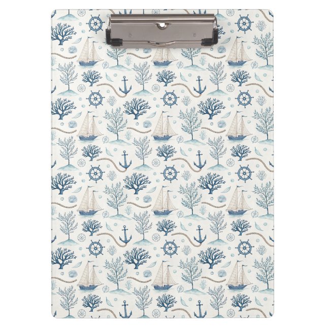 Carpeta De Pinza Vida Costera Océanos Azules (Anverso)