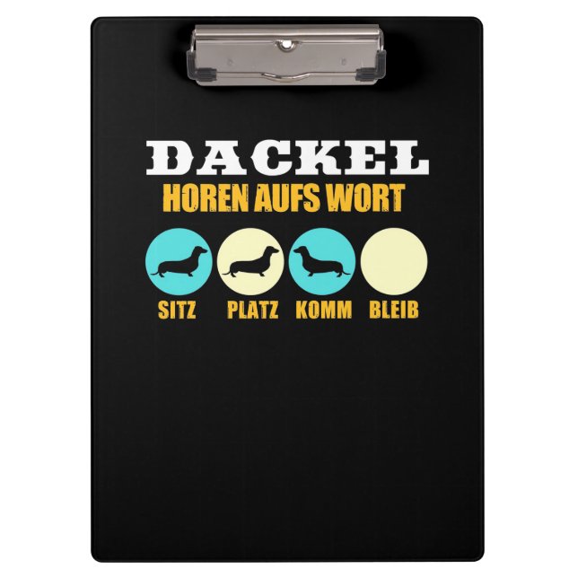 Carpeta De Pinza Vida divertida con perro de Dachshund (Anverso)