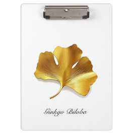 Carpeta De Pinza Vida herbal, personalizable Golden Ginkgo Biloba