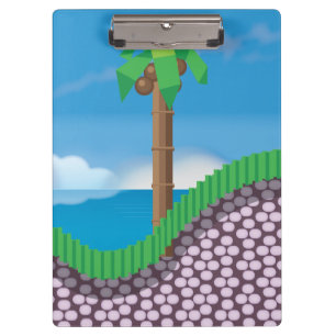 Carpeta De Pinza Videojuego vintage Palm Trees.