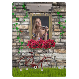 Carpeta De Pinza Viejo cuento de hadas Rosas de bicicletas marco fo