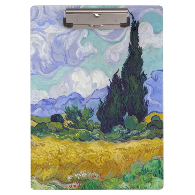Carpeta De Pinza Vincent Van Gogh - Campo de trigo con cipreses (Anverso)
