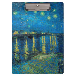 Carpeta De Pinza Vincent Van Gogh Noche estrellada sobre el Ródano