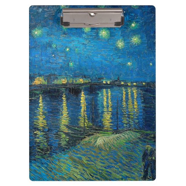 Carpeta De Pinza Vincent Van Gogh Starry Night Over the Rhone (Anverso)