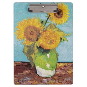 Carpeta De Pinza Vincent Van Gogh - Tres Girasoles en un Jarrón
