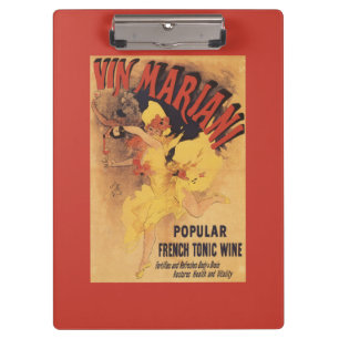 Carpeta De Pinza Vino de colada del chica de baile de Vin Mariani