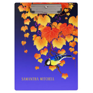 Carpeta De Pinza Vino de uva de otoño Naranja de aves de gran teta