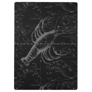 Carpeta De Pinza Vintage de la constelación del cáncer que graba