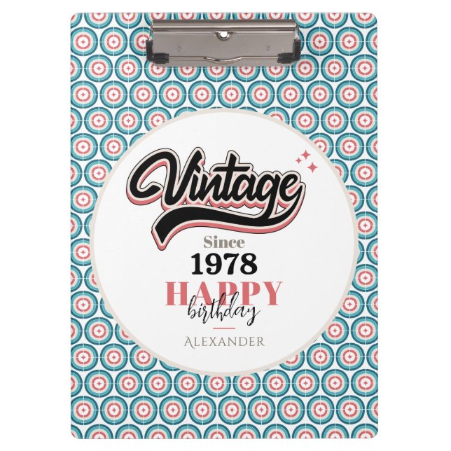 Carpeta De Pinza Vintage desde 1978 (Anverso)