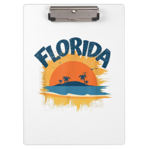 Carpeta De Pinza Vintage Florida Retro Tee Design Sunshine