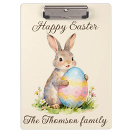 Carpeta De Pinza Vintage Happy Easter Bunny with Egg Family 