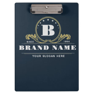 Carpeta De Pinza Vintage Monogram hotel motel bar restaurant logo