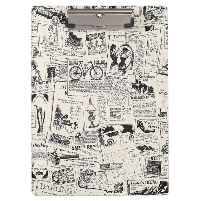 Carpeta De Pinza Vintage Newspaper   (Anverso)