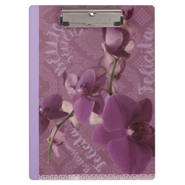 Carpeta De Pinza Vintage purple orchid (Anverso)