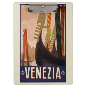Carpeta De Pinza Vintage Venezia Poster - Italia