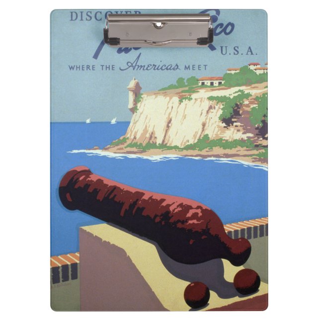 Carpeta De Pinza Visita la Fortaleza El Morro, Puerto Rico, Viejo S (Anverso)