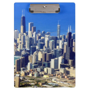Carpeta De Pinza Vista aérea de Chicago céntrica con el lago